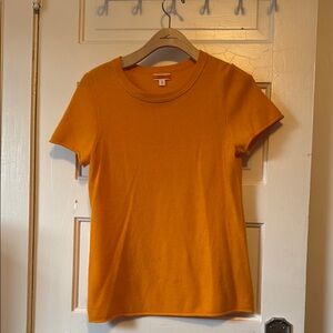 J. Crew Orange Fitted Crew Neck T-Shirt